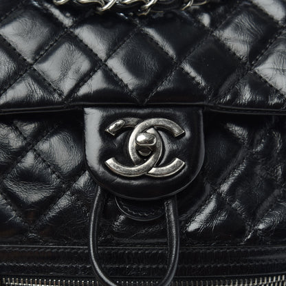 Chanel Glazed Calfskin Quilted Small Salzburg Mountain Backpack Black 9 of 9