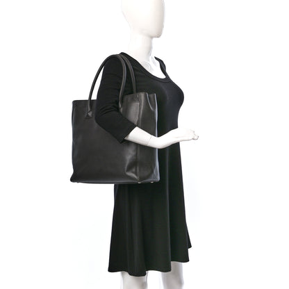 Chanel Calfskin Tall Cerf Tote Dark Grey 2 of 11