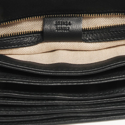 Gucci Grained Calfskin Medium Marrakech Flap Messenger Bag Black 7 of 9