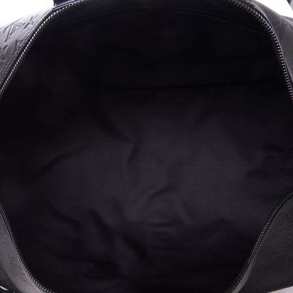 Louis Vuitton Calfskin Shadow Monogram Keepall Bandouliere 50 Black 6 of 8