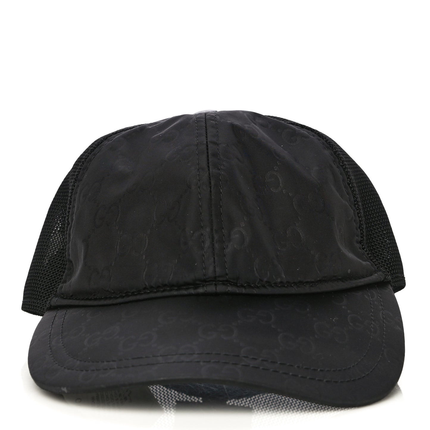 Nylon Monogram Baseball Hat L Black