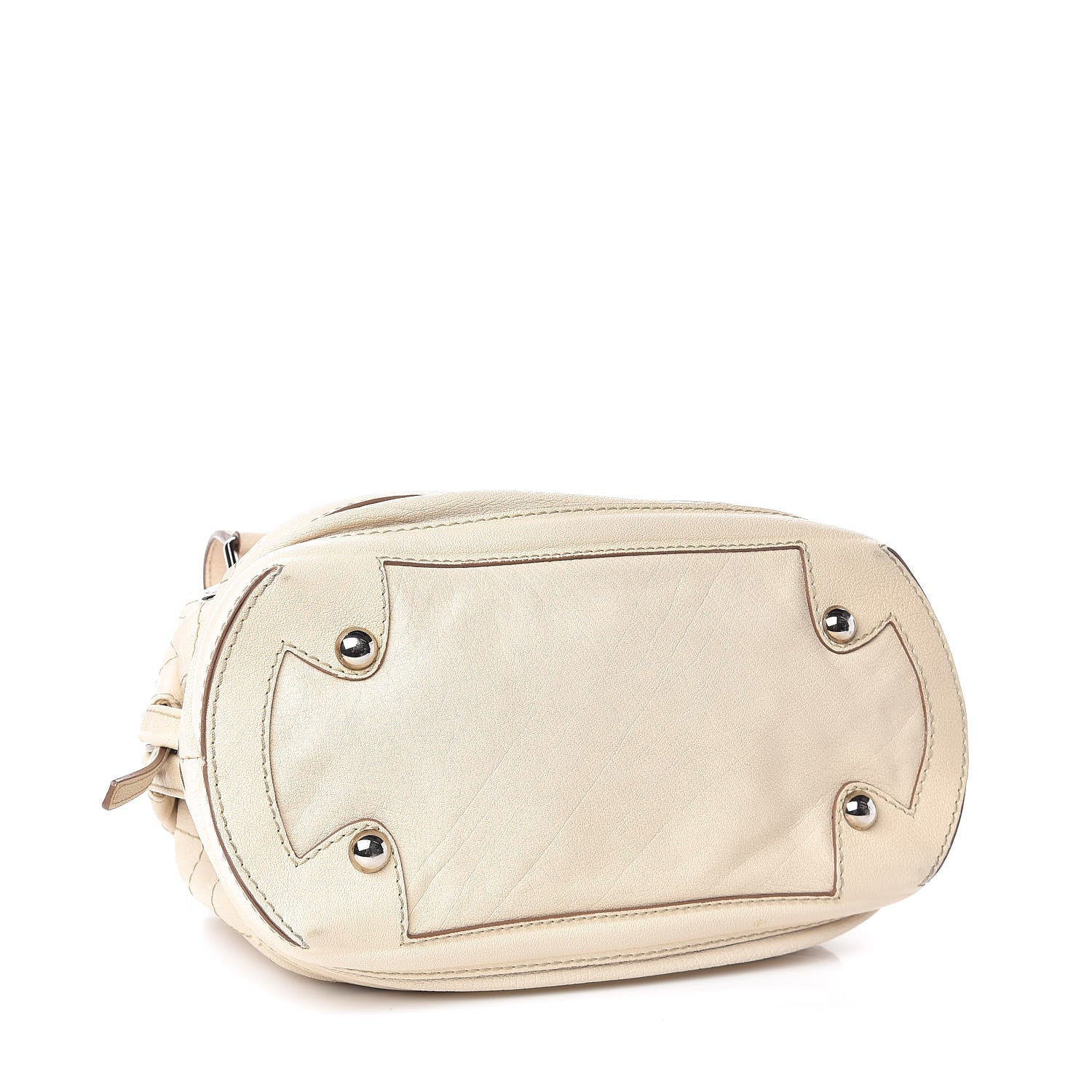 Chanel Goatskin Square Stitch Essential Bowler Beige 4 of 11