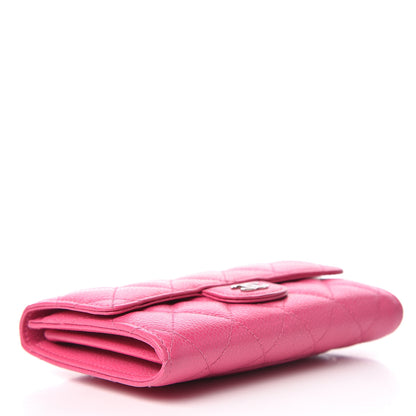 Chanel Caviar Quilted Small Flap Wallet Pink 4 of 13