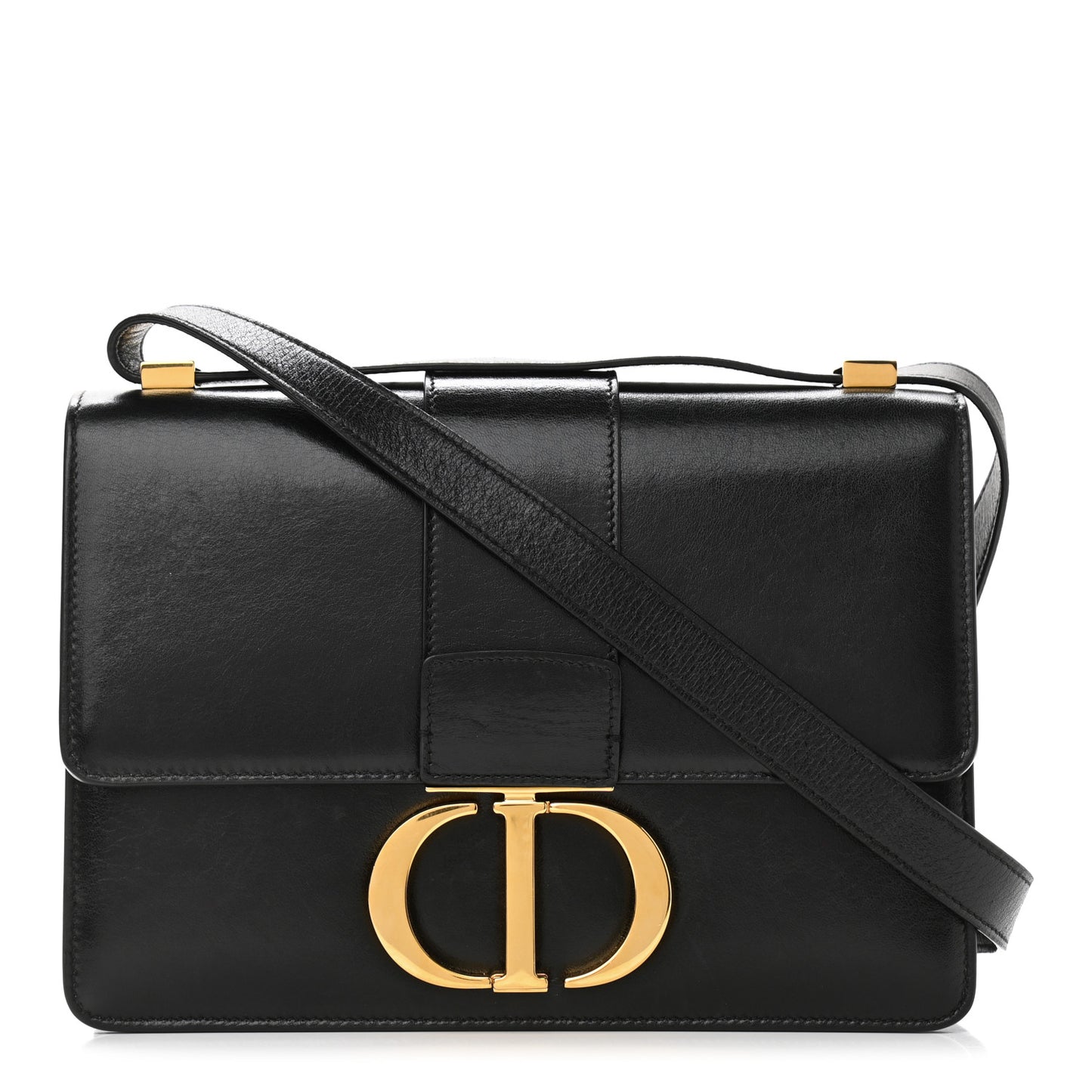 Smooth Calfskin 30 Montaigne Flap Bag Black