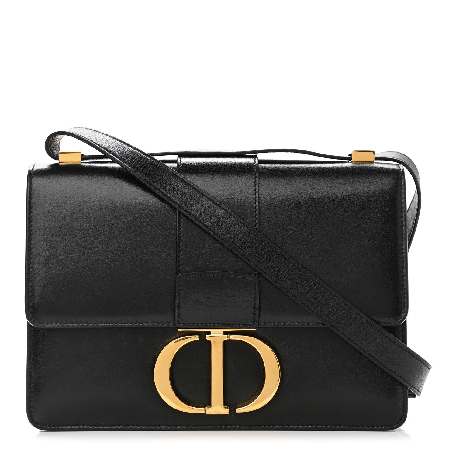 Christian Dior Smooth Calfskin 30 Montaigne Flap Bag Black 1 of 12