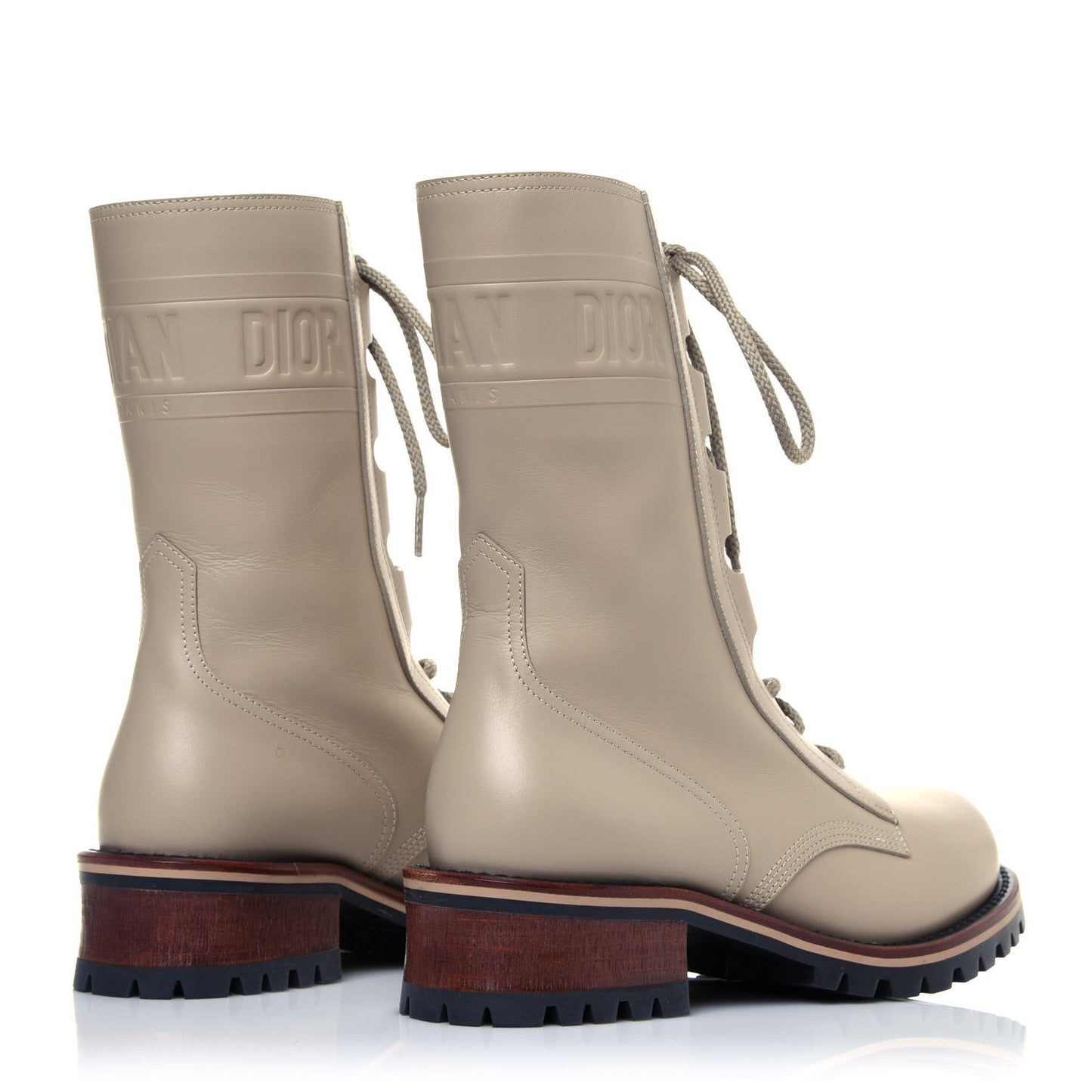 Calfskin Dior Quest 35mm Hiking Boots 37.5 Corde