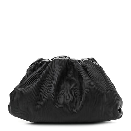Bottega Veneta Bark Calfskin Embossed The Pouch Oversized Clutch Black 1 of 10