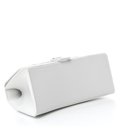 Balenciaga Shiny Box Calfskin Tonal B Small Hourglass Top Handle Bag White 4 of 11