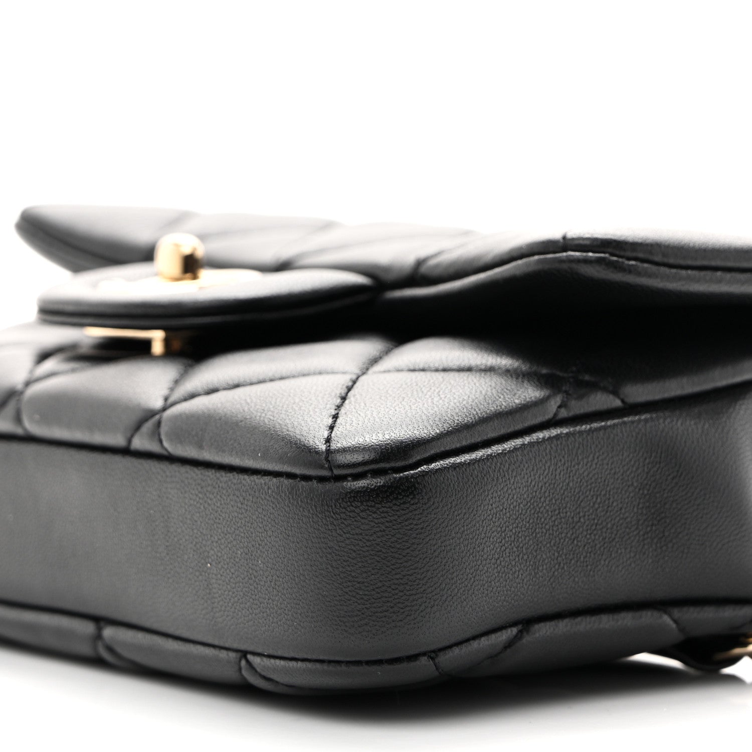 Chanel Lambskin Quilted Mini My Precious Waist Bag Black 10 of 10