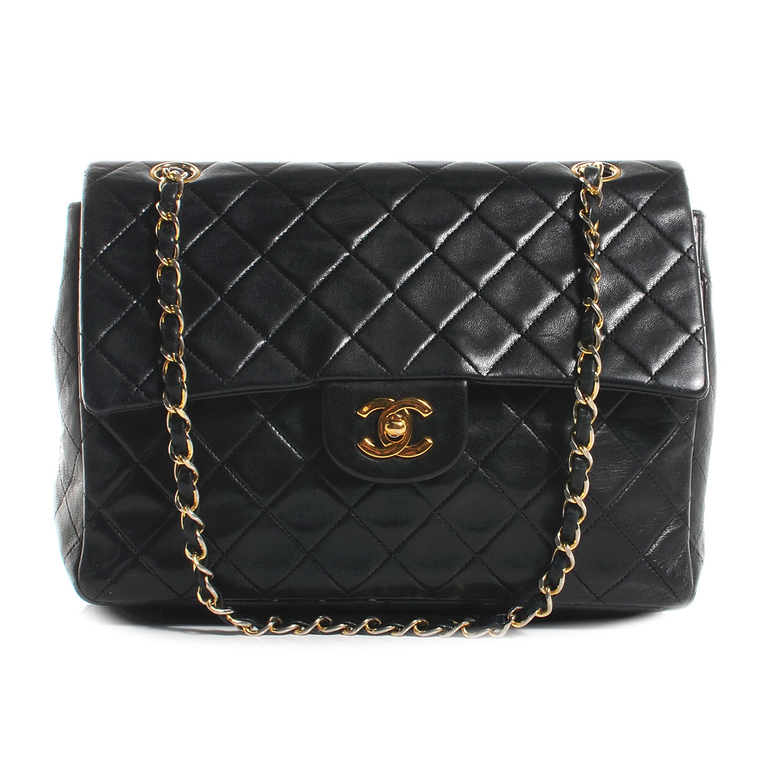 Chanel Lambskin Medium Double Flap Black 1 of 9