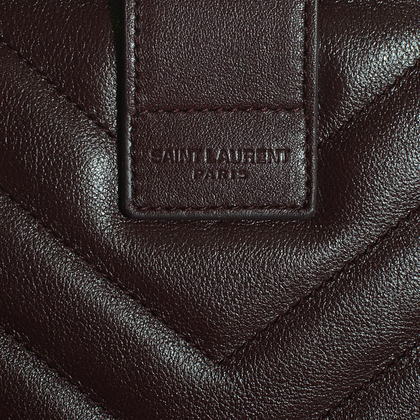 Calfskin Matelassé Monogram Small Cabas Bordeaux