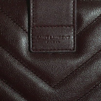 Saint Laurent Calfskin Matelassé Monogram Small Cabas Bordeaux 8 of 9