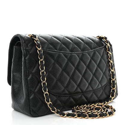 Chanel Caviar Quilted Jumbo Double Flap Black 3 of 14