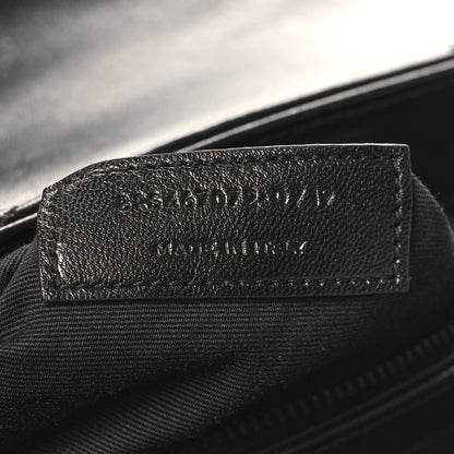 Saint Laurent Calfskin Y Quilted Monogram Monochrome Toy Loulou Crossbody Bag Black 7 of 11