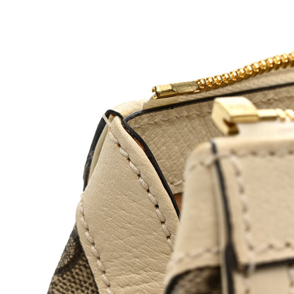 Gucci GG Supreme Monogram Textured Dollar Calfskin Web Small Ophidia Tote Bag Beige Ebony Mystic White 12 of 14