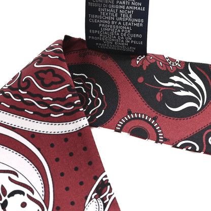Hermes Silk Festival Des Amazones Bandana Fringed Twilly Rouge H 4 of 4