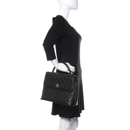 Chanel Caviar Quilted Jumbo Kelly Flap Black 2 of 11