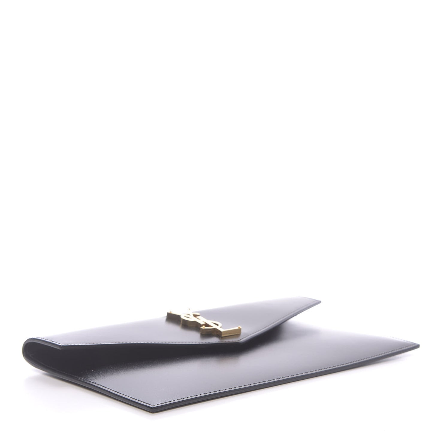 Smooth Shiny Calfskin Monogram Uptown Pouch Black