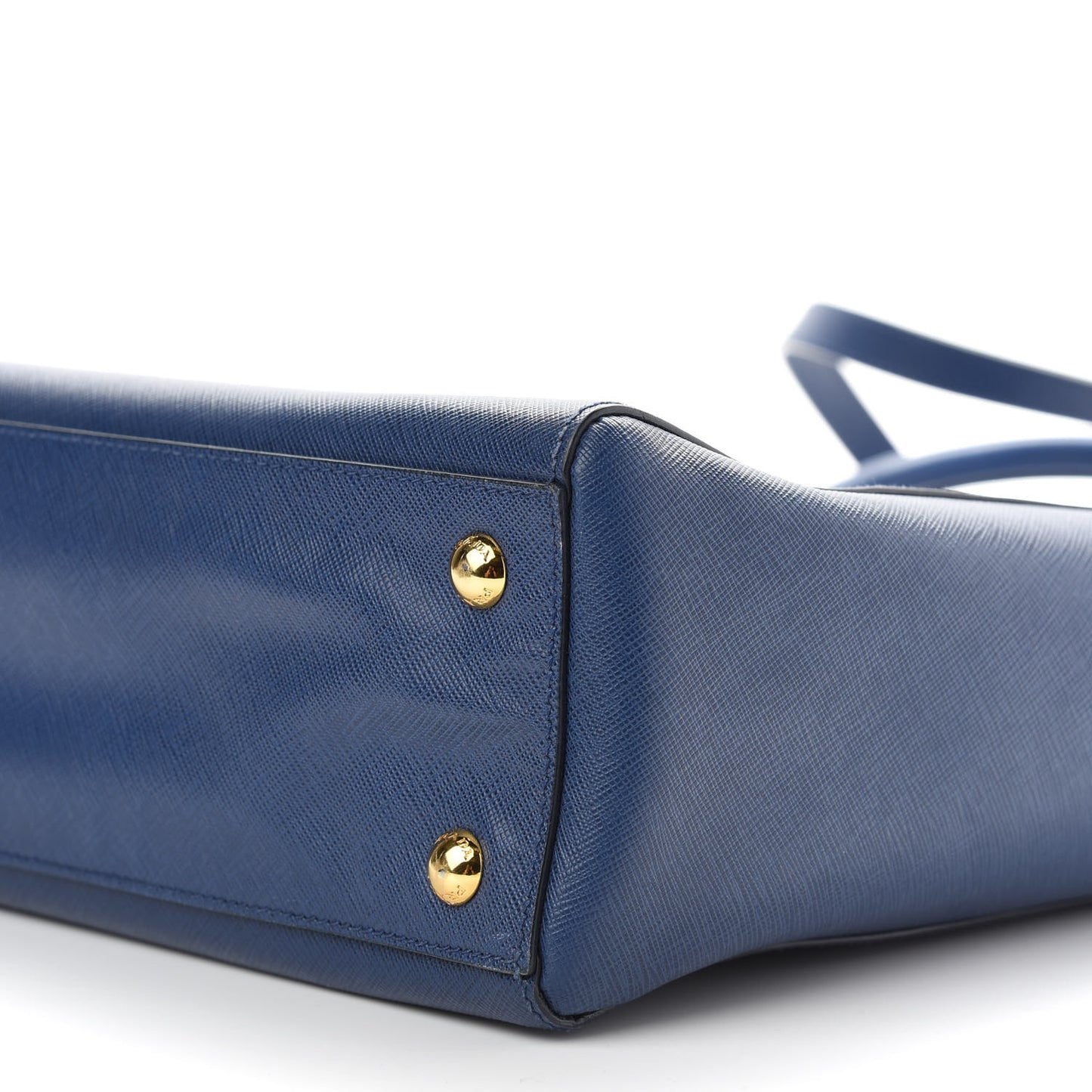 Saffiano Lux Double Handle Shopping Tote Bluette