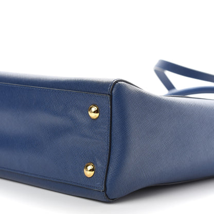 Prada Saffiano Lux Double Handle Shopping Tote Bluette 10 of 10