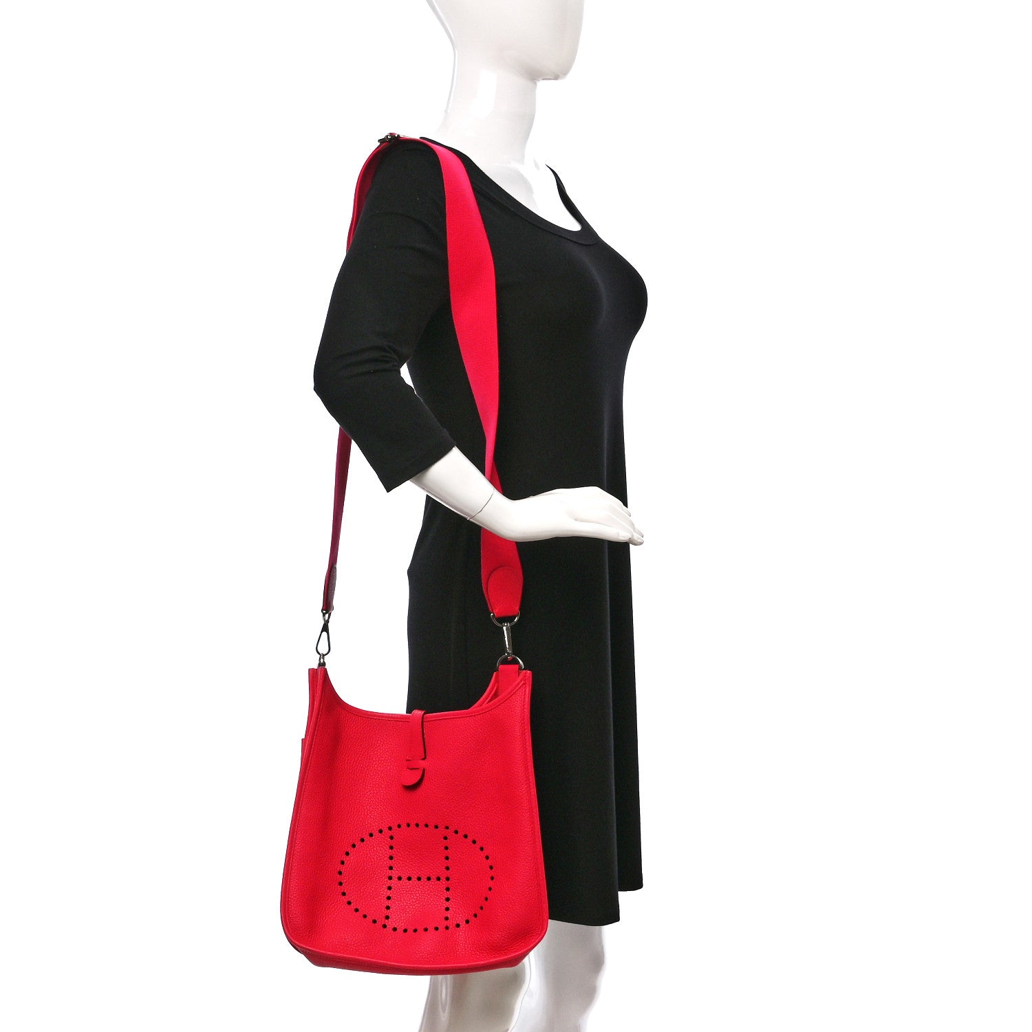 Hermes Taurillon Clemence Evelyne III PM Rose Extreme 2 of 10