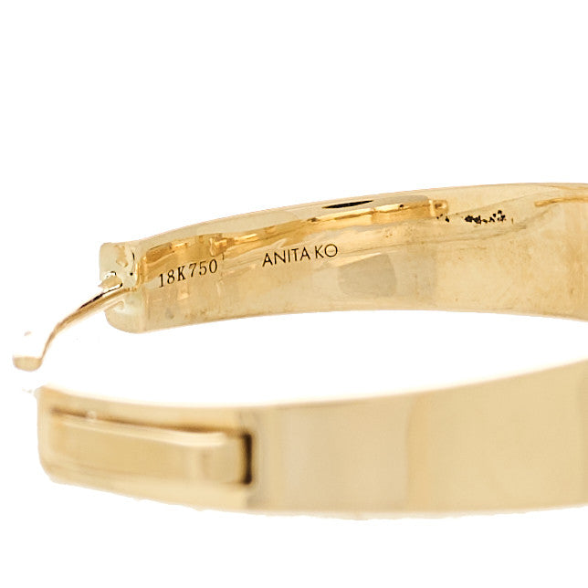 Anita Ko 18K Yellow Gold Classic Medium Meryl Hoop Earrings 3 of 4