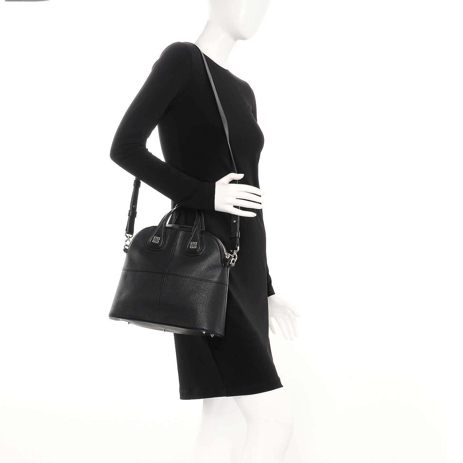 Givenchy Pebbled Calfskin Medium Palma Nightingale Black 2 of 9