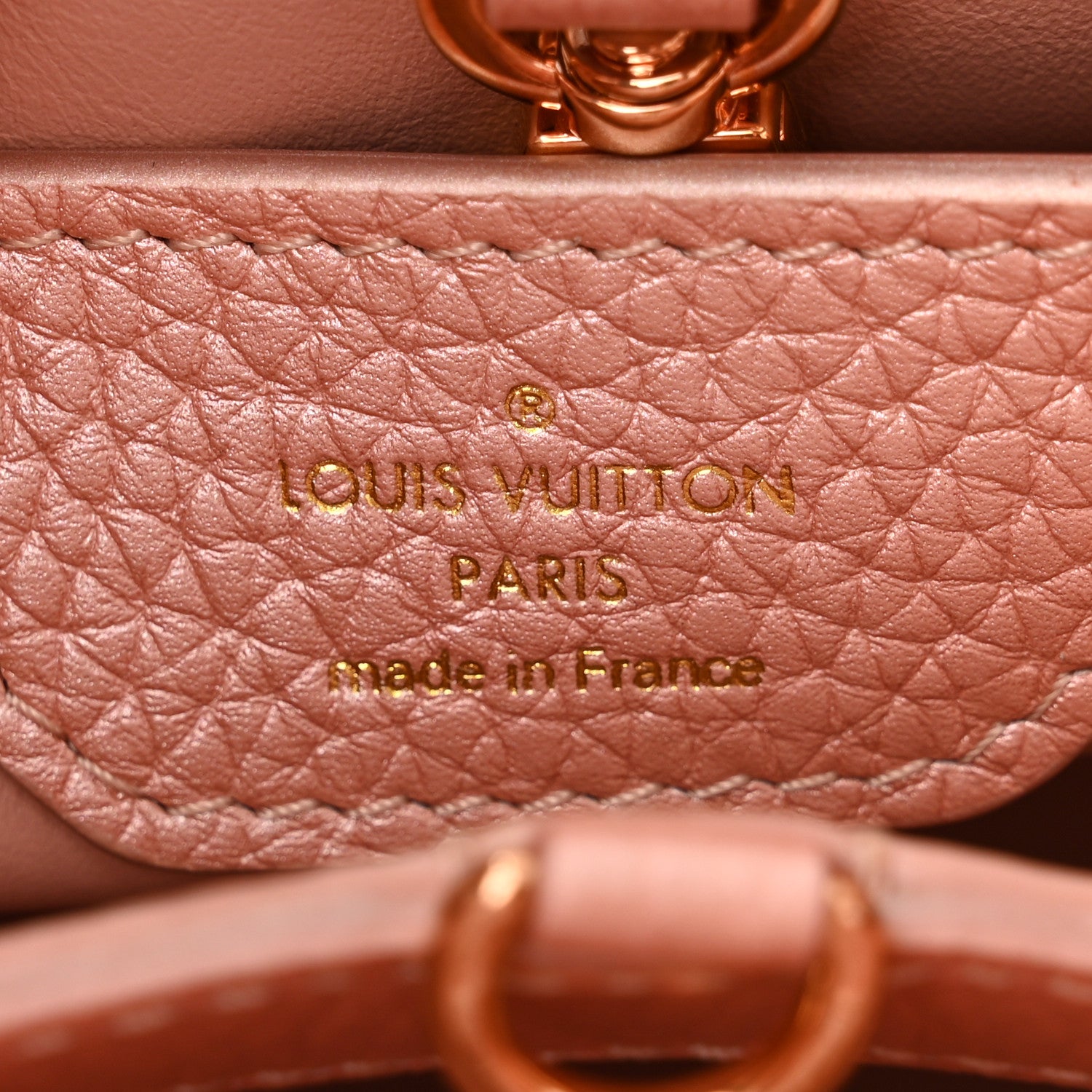 Louis Vuitton Metallic Taurillon Capucines BB Pearly Pink 6 of 9
