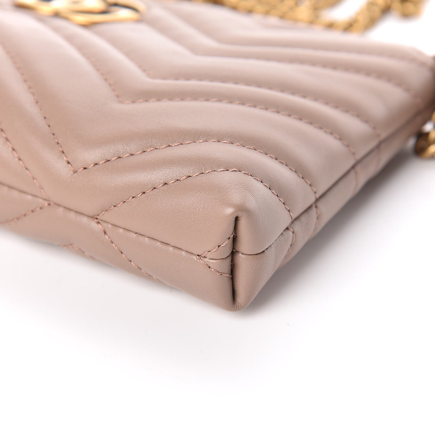 Calfskin Matelasse Mini GG Marmont Chain Bag Porcelain Rose