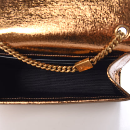 Saint Laurent Metallic Calfskin Small Classic Monogram Kate Satchel Bronze 5 of 10