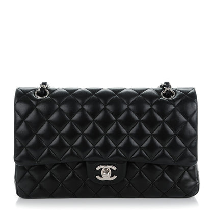 Chanel Lambskin Quilted Medium Double Flap Black 1 of 10