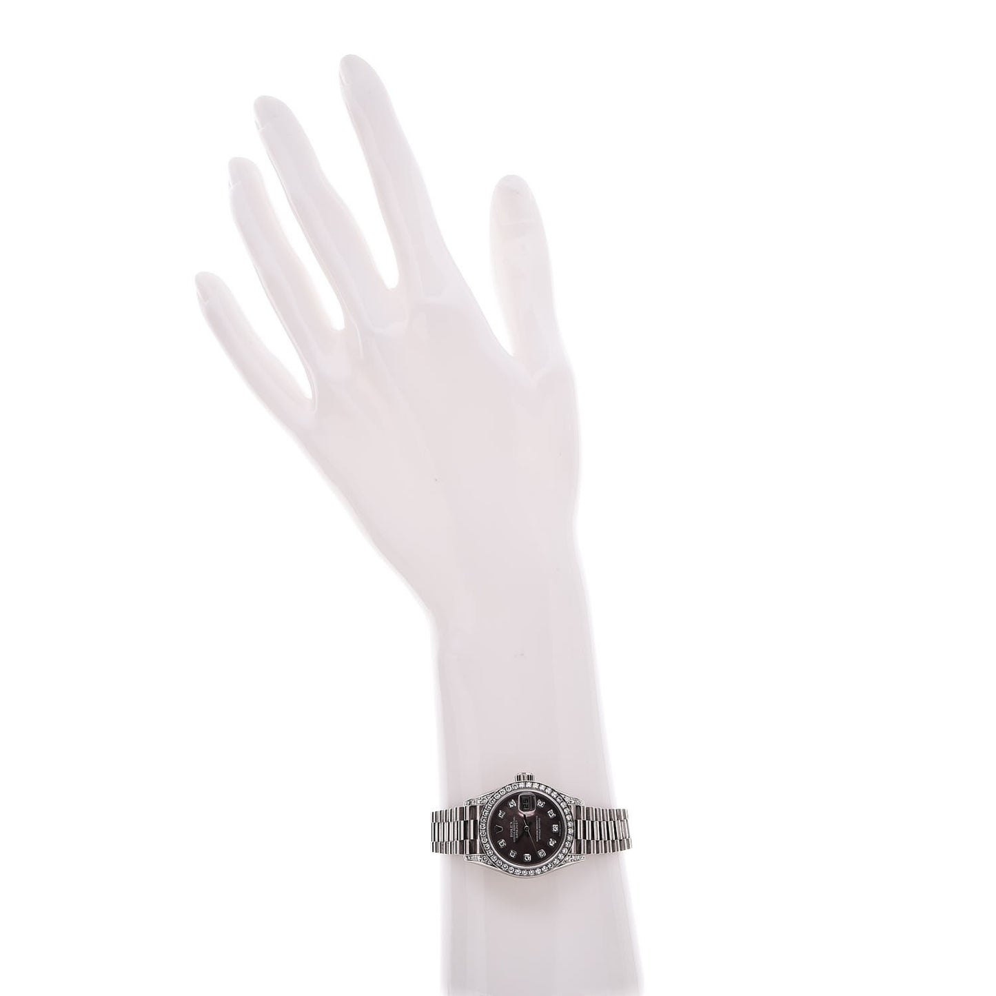 18K White Gold Diamond Mother Of Pearl 26mm Lady President Datejust Watch
