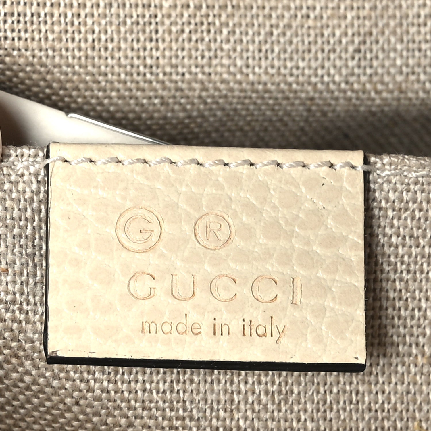 Gucci Monogram Dollar Calfskin Mini Bree Messenger Bag Beige Ebony Avoire 6 of 9