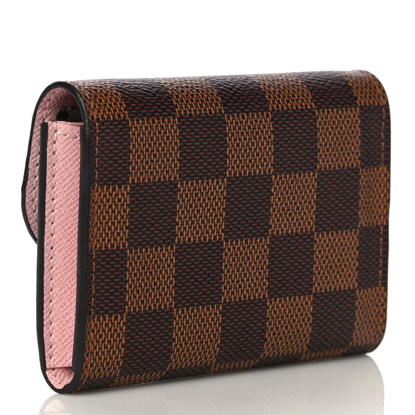 Damier Ebene Rosalie Coin Purse Rose Ballerine