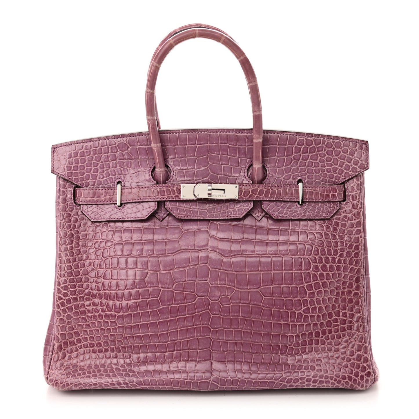 Shiny Porosus Crocodile Birkin 35 Violet