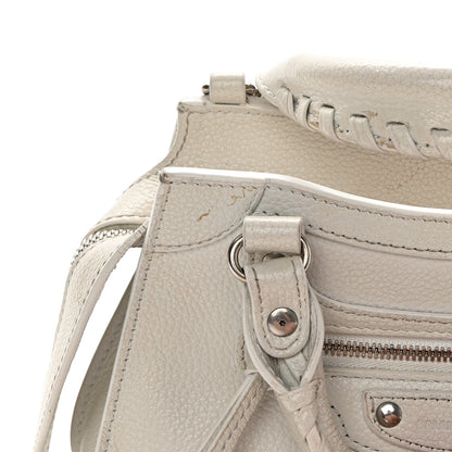 Balenciaga Grained Calfskin Neo Classic Silver Hardware Mini City White 19 of 22