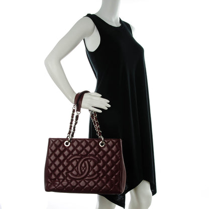 Chanel Caviar Quilted Grand Shopping Tote GST Burgundy 2 of 7