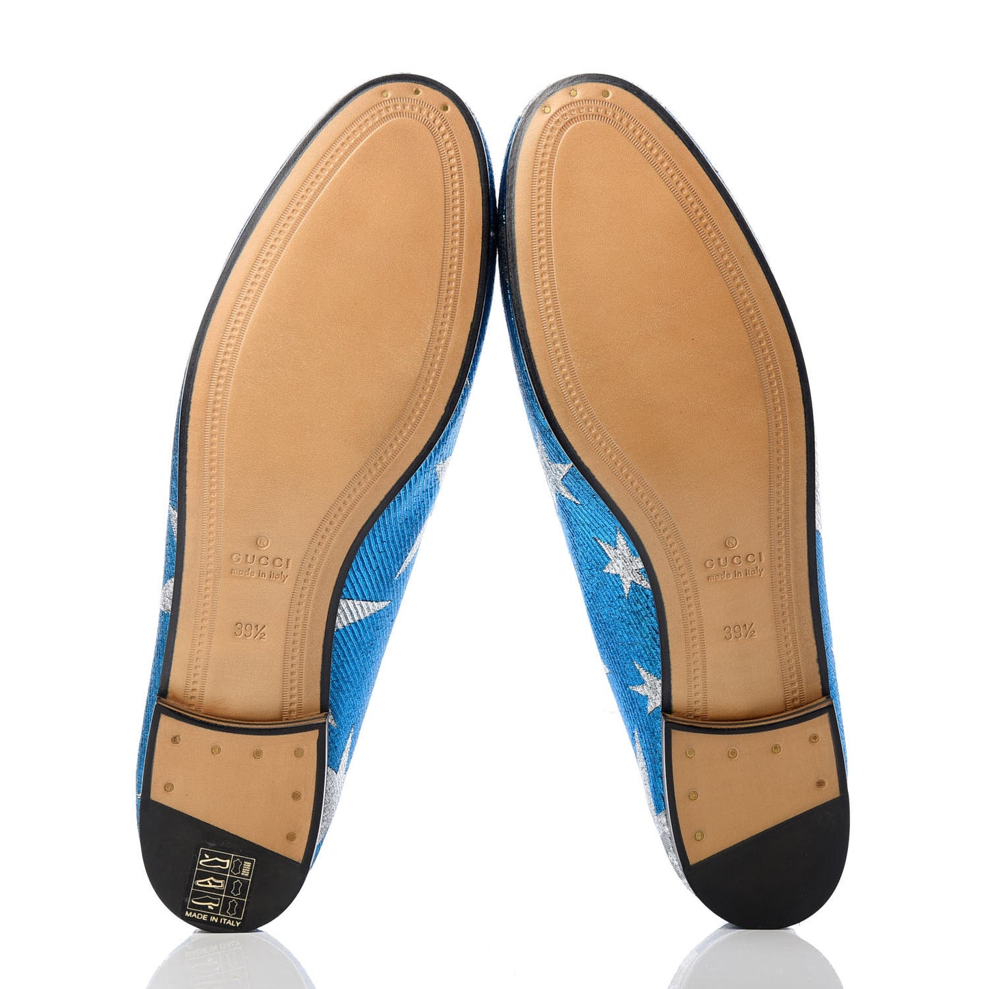 Lurex Calfskin Starry Sky Womens Jordaan Loafers 39.5 Bluette Silver