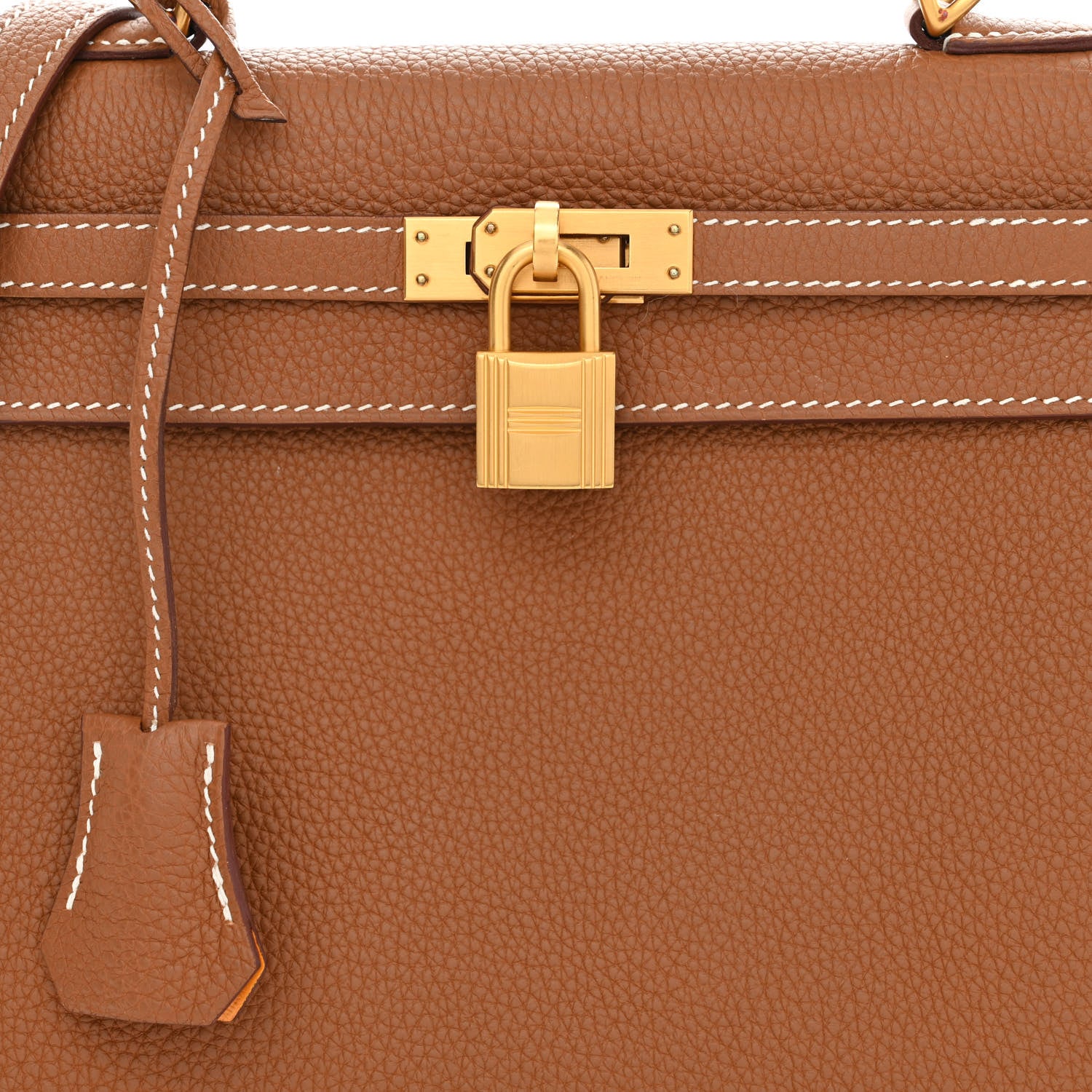 Hermes Togo Horseshoe Kelly Sellier 25 Gold Jaune D'Or 8 of 12