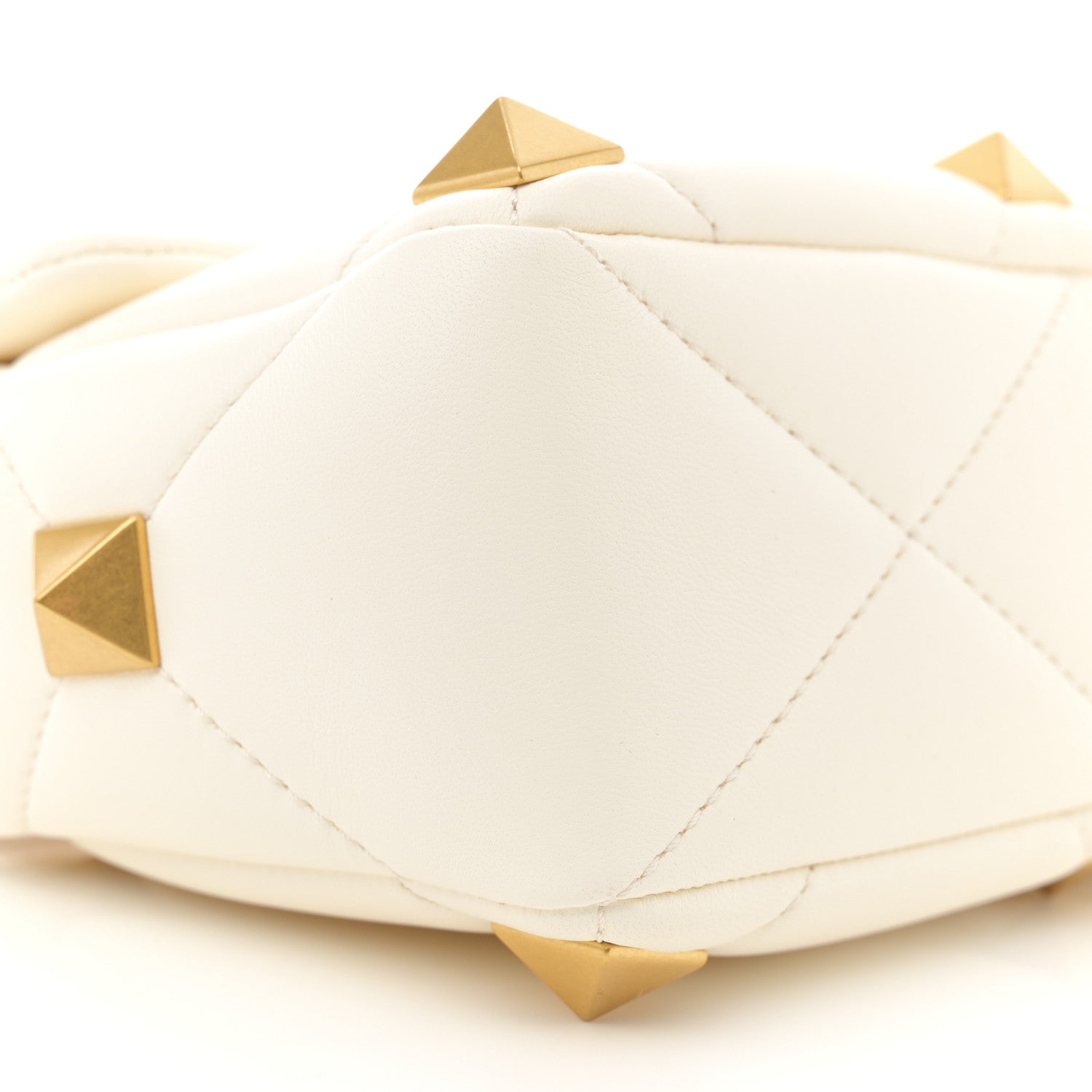 Valentino Garavani Nappa Medium Roman Stud Shoulder Bag Ivory 8 of 10