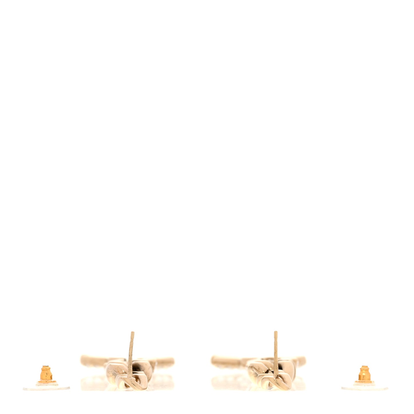 Metal Crystal CC Vendome CC Dangle Earrings Gold