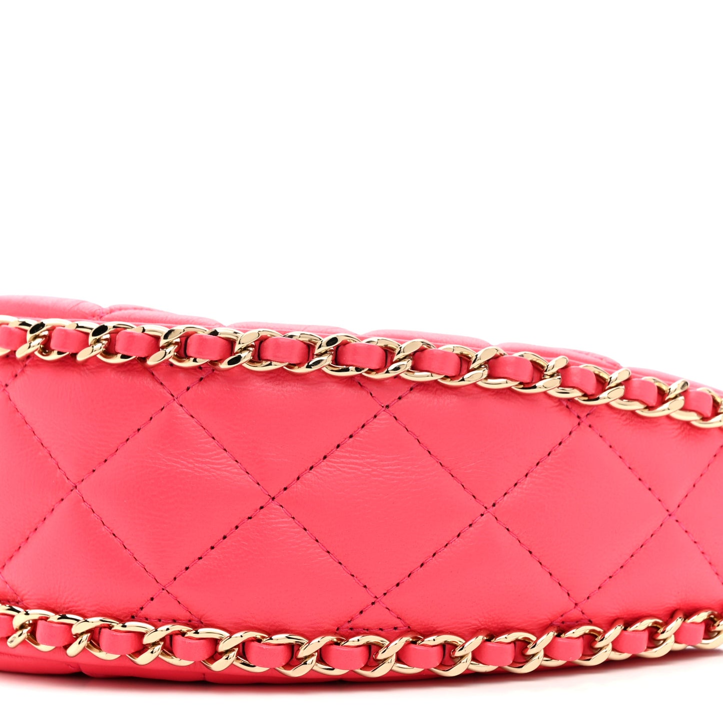 Lambskin Quilted Small Hobo Bag Pink