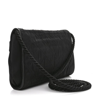 Chanel Fabric Quilted Crystal Envelope Small Flap Black 2 of 10