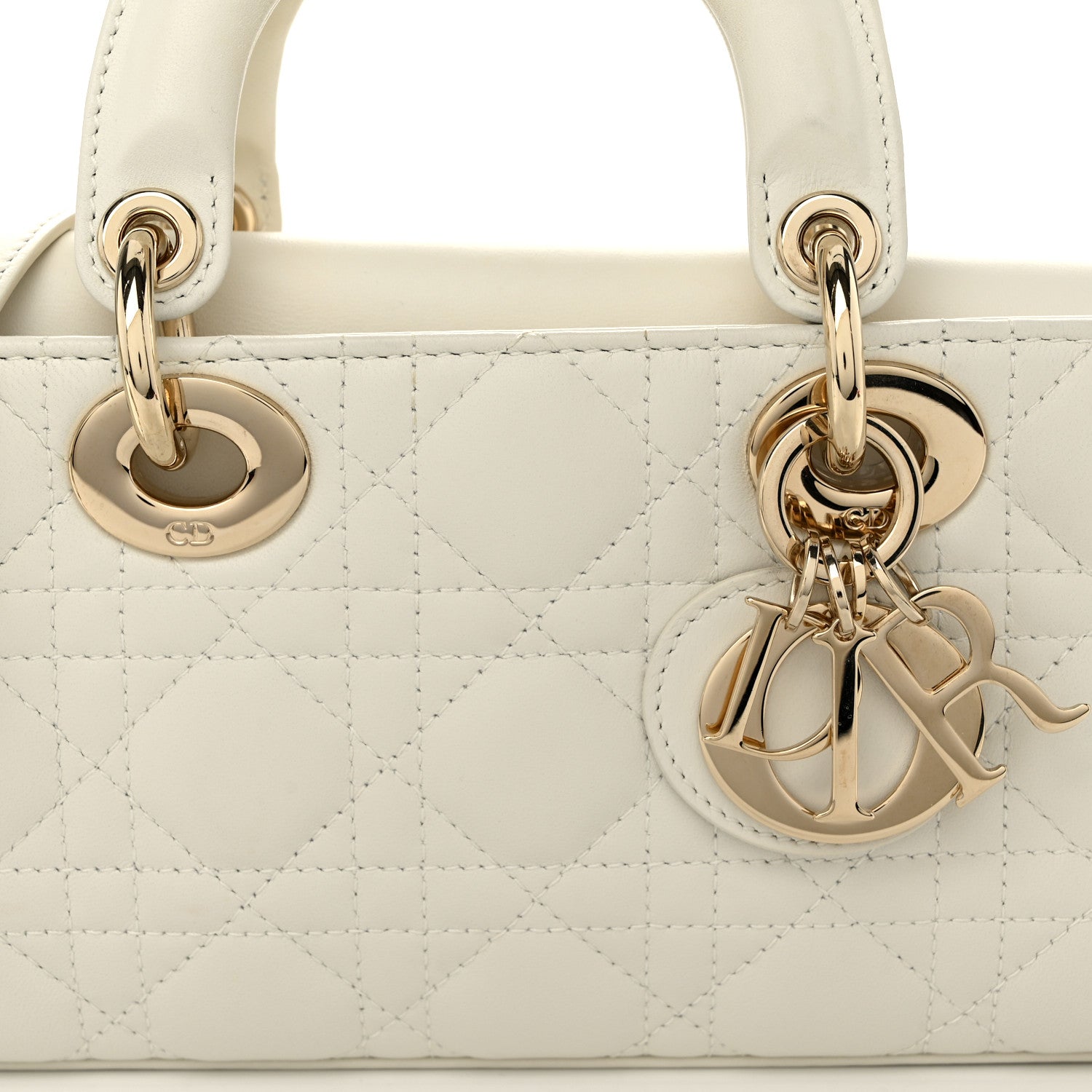Christian Dior Lambskin Cannage Small Lady D-Joy Latte 8 of 11