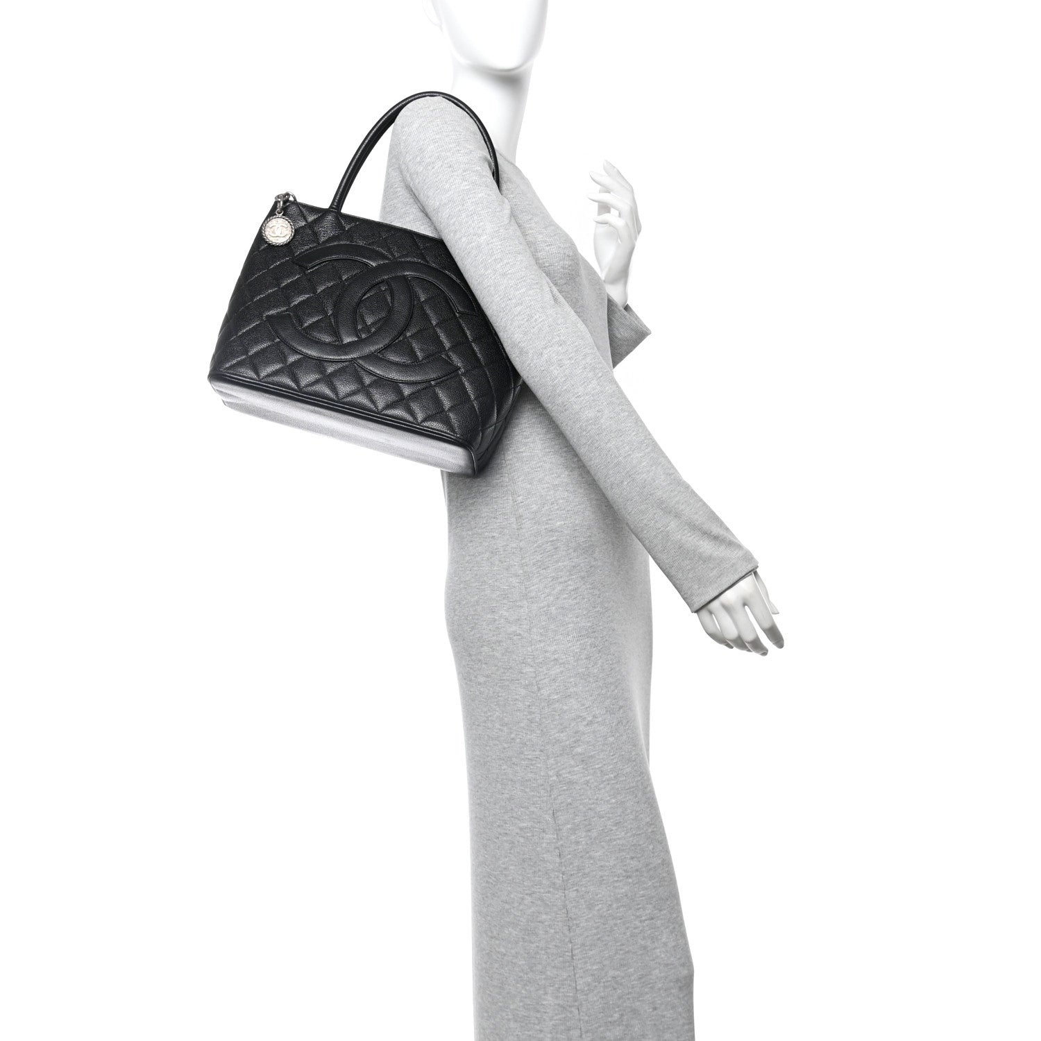 Chanel Caviar Quilted Medallion Tote Black 2 of 9