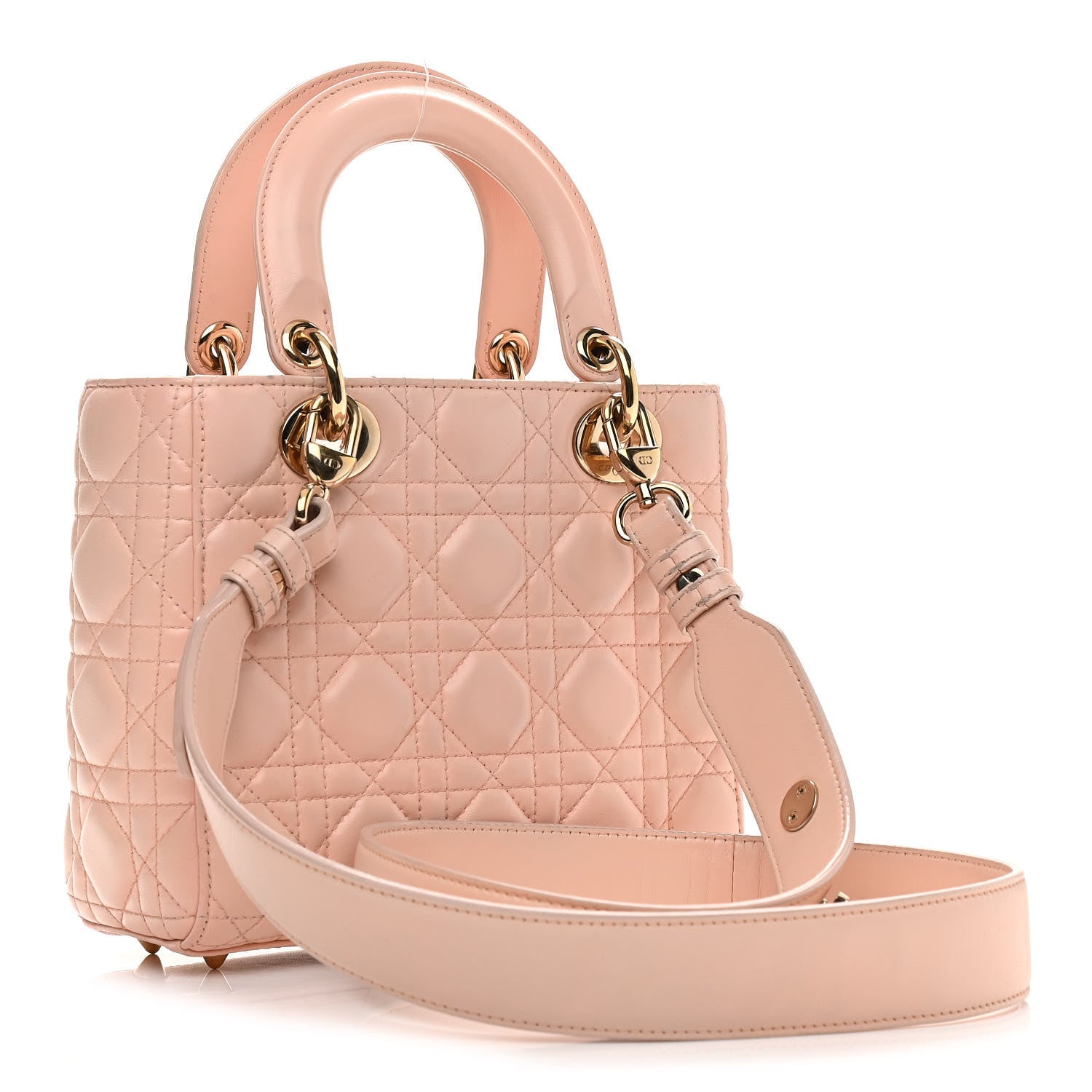 Christian Dior Lambskin Cannage Small Lucky Badges My Lady Dior Pink 3 of 11