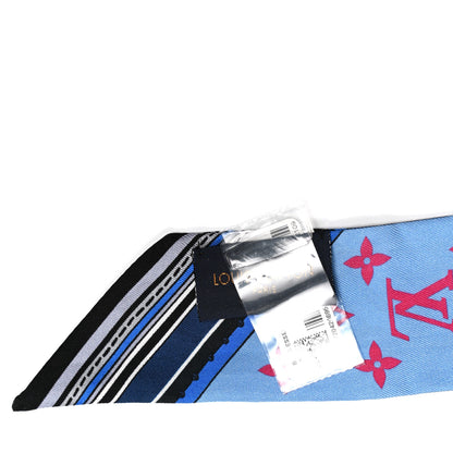 Louis Vuitton Silk Monogram Essentials LV BB Bandeau Blue 4 of 6