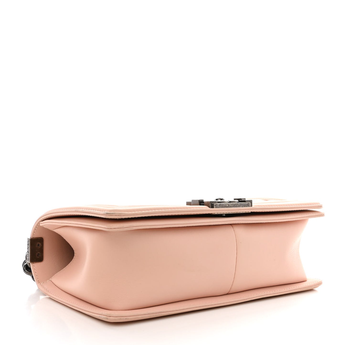 Calfskin Quilted Medium Boy Flap Light Pink