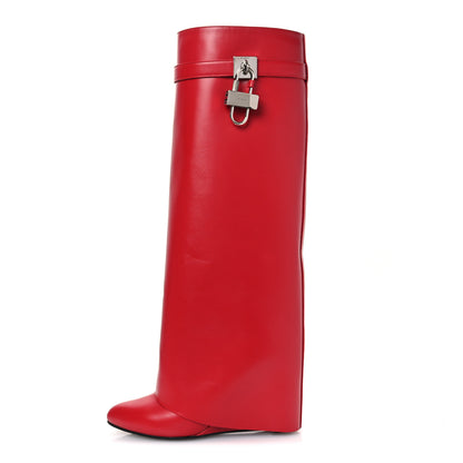 Givenchy Calfskin Shark Lock Pant Boots 40 Red 1 of 13