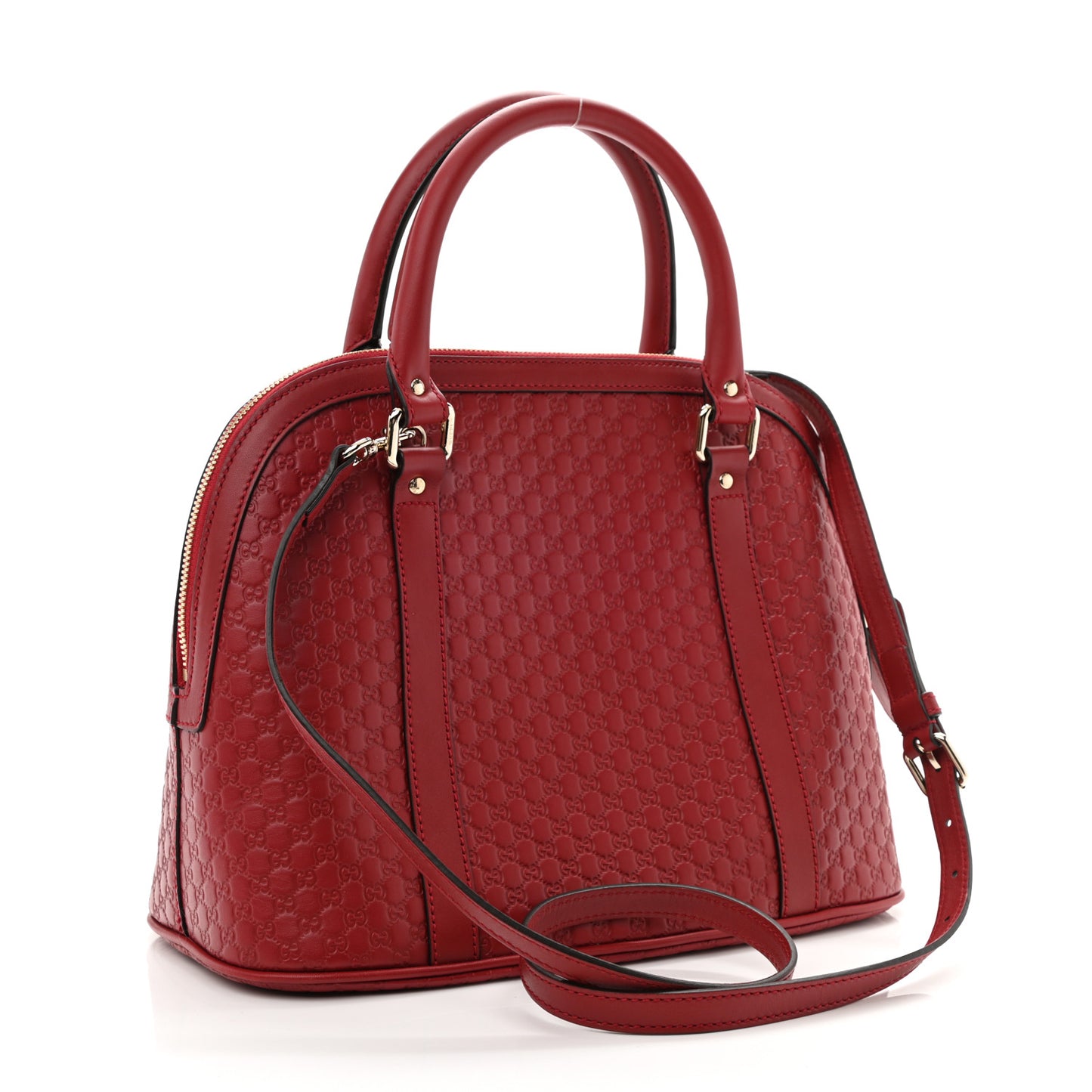 Microguccissima Medium Dome Bag Red